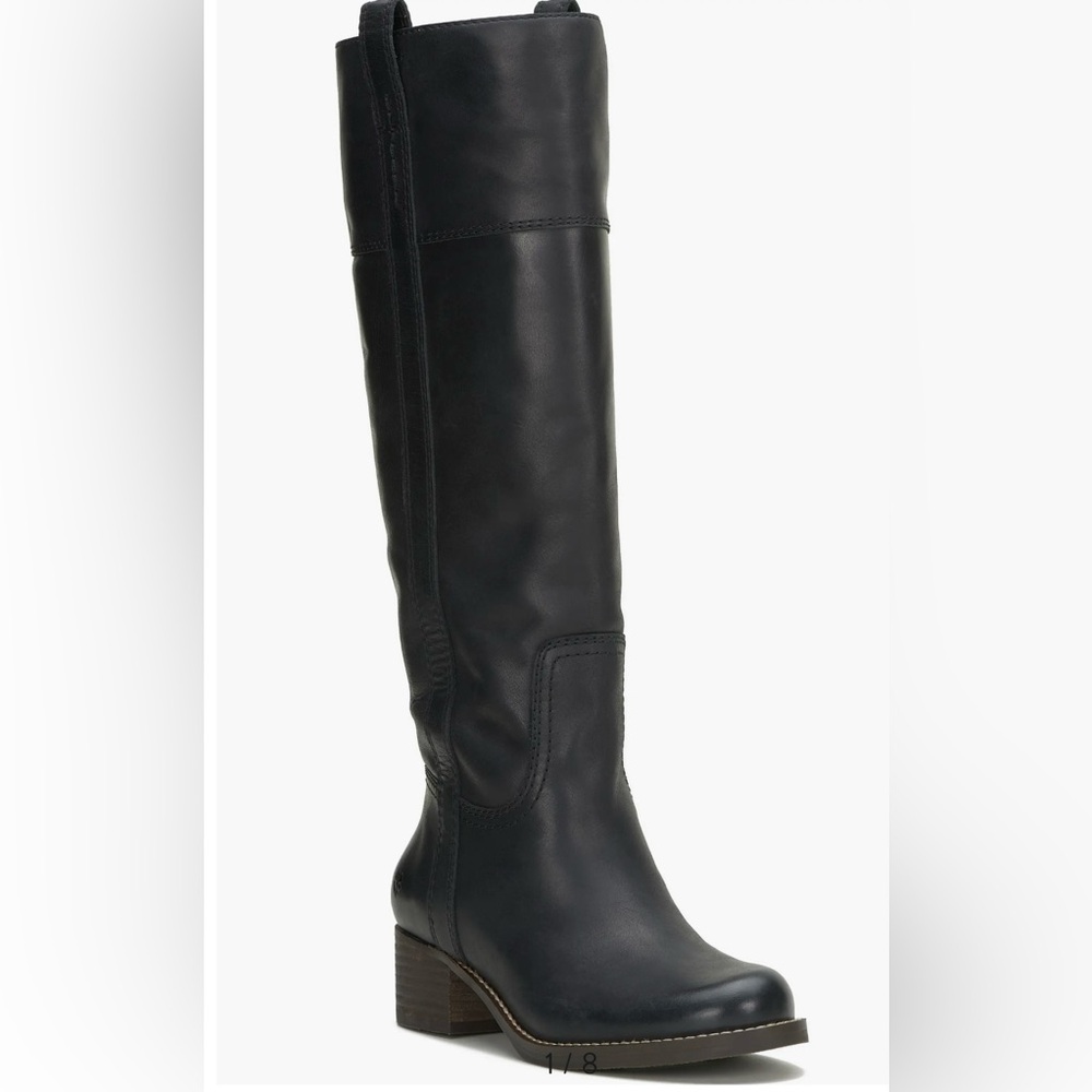 Lucky Brand Hybiscus Black Tall Boots wide calf size 8
